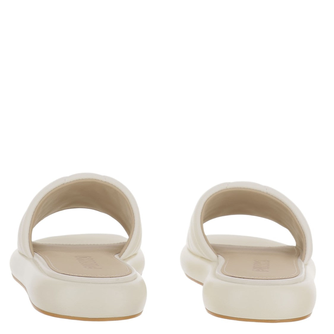 Pinko Open Toe Leather Sandals With Quilted Strap