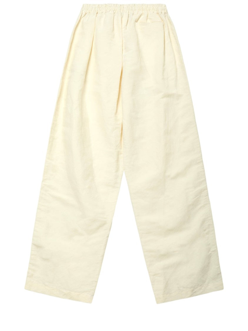 Willy Chavarria Cream Embroidered Viscose-Blend Pants