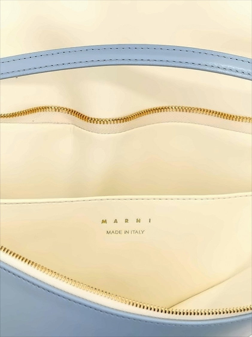 Marni Triangular Silhouette Calfskin Leather Shoulder Bag