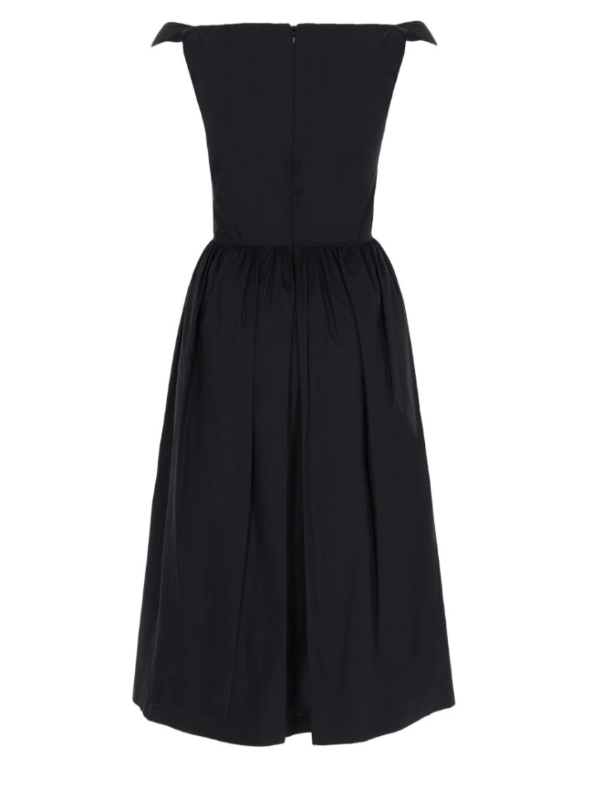 Vivienne Westwood Off-The-Shoulder Midi Dress With Gathered Skirt