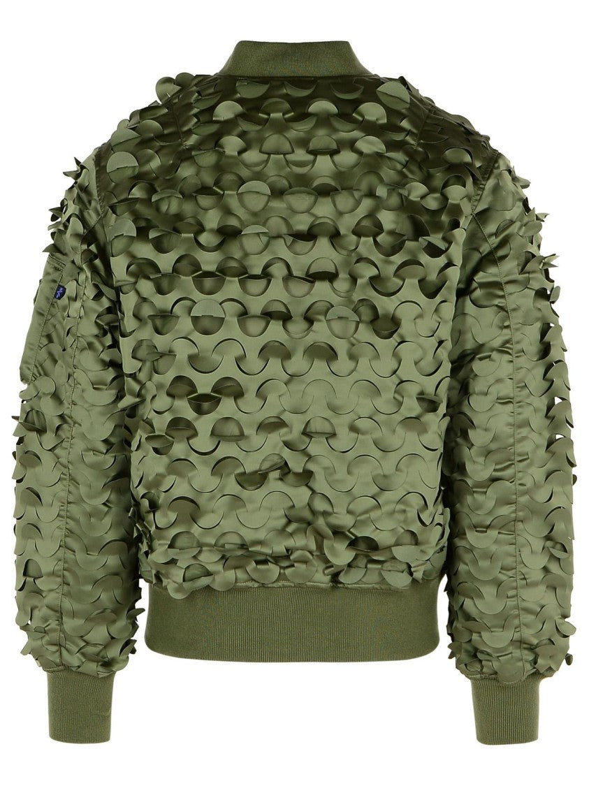 Alpha Industries Ulcans' Green Nylon Bomber Jacket