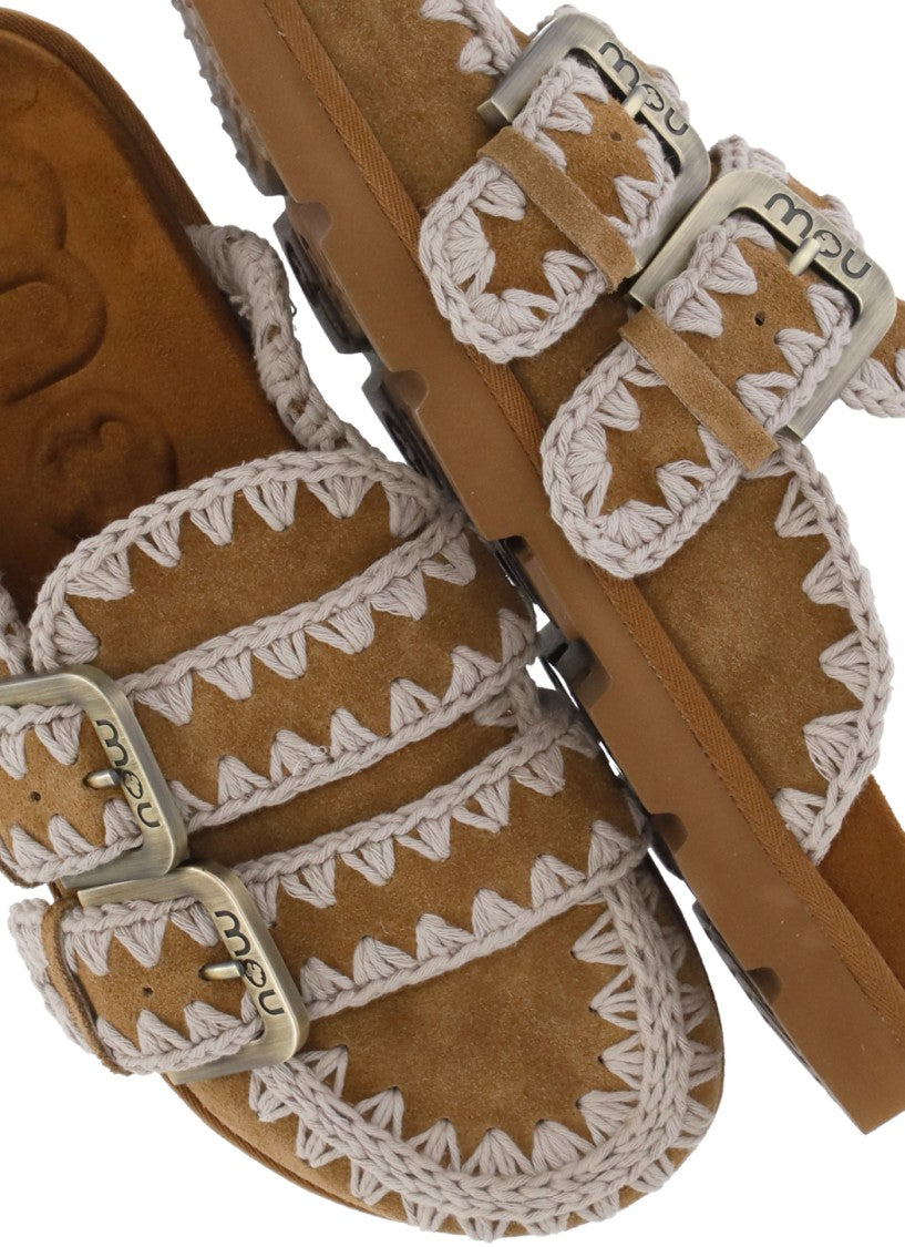 Mou Brown Low Bio Suede Loafers