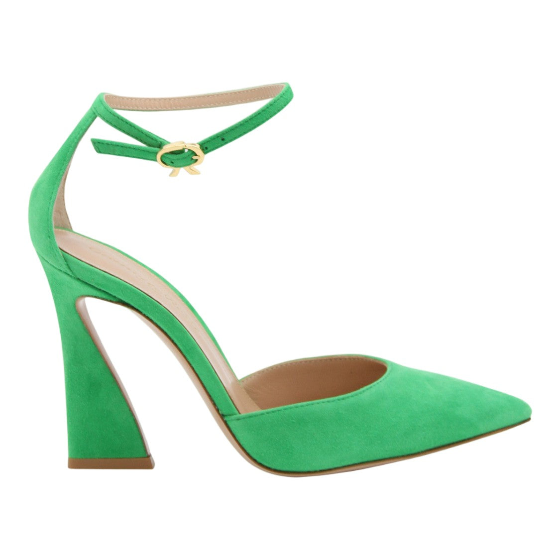 Gianvito Rossi Pointed Toe Green Suede Pumps