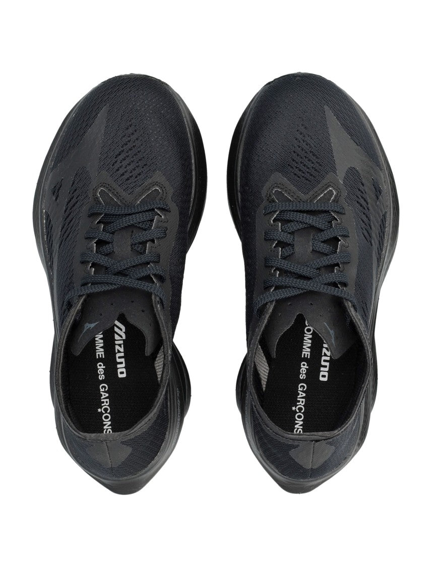 Comme Des Garçons X Mizuno Black Wave Rebellion Mesh Sneakers