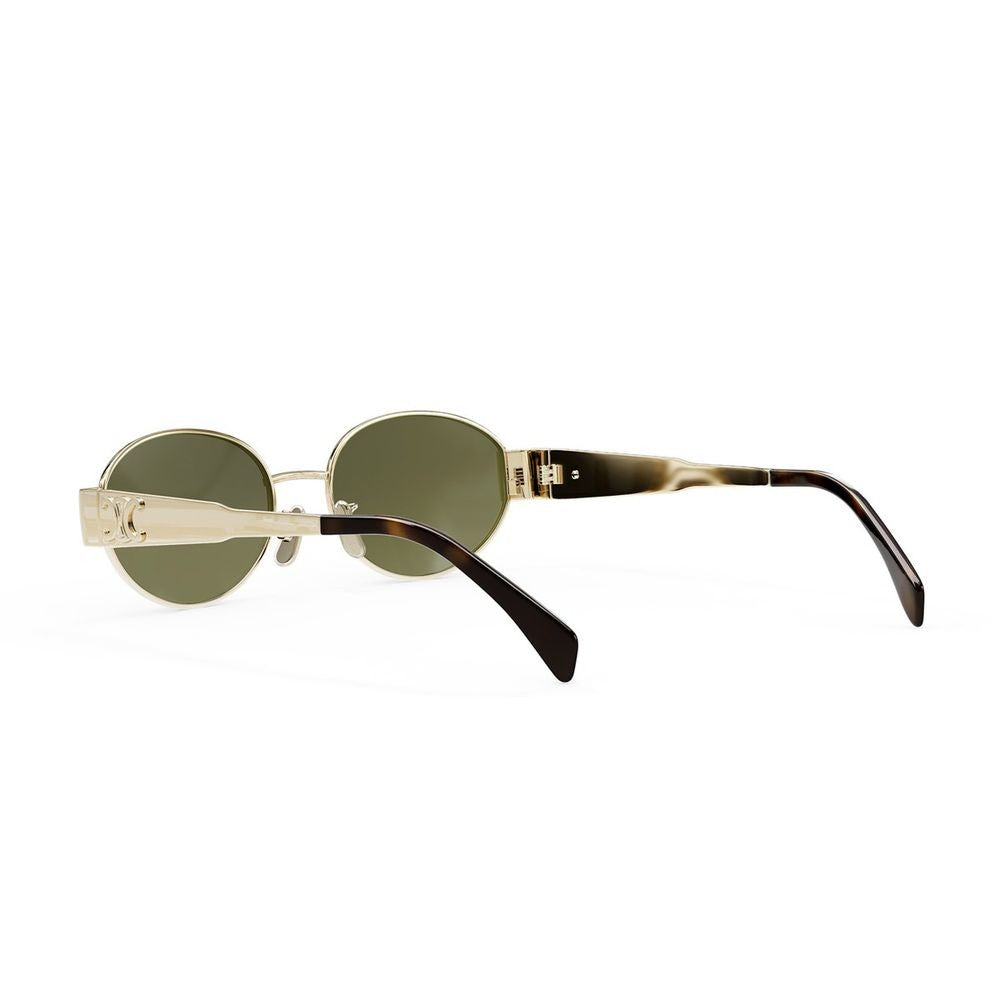 Celine Metal Triomphe Oval Sunglasses