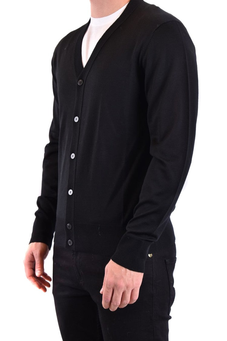 Neil Barrett Button-Up Cardigan In Fine Wool V-Neckline