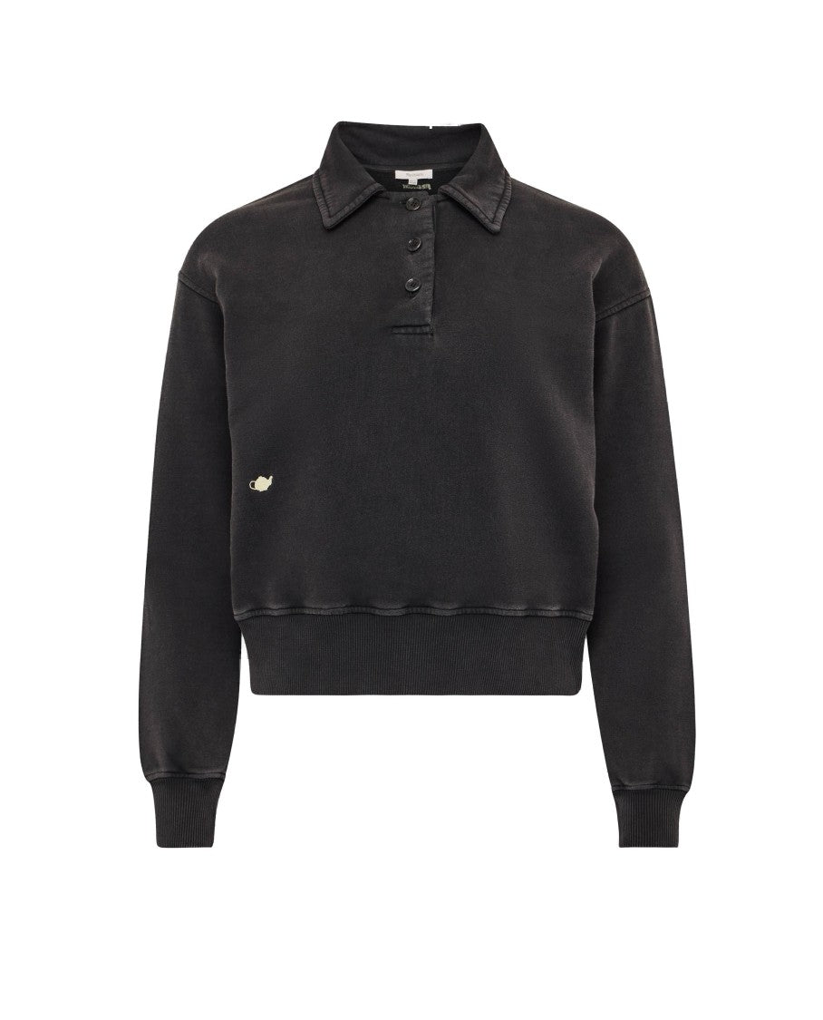 J. W. Anderson Cropped Polo Sweatshirt With Classic Collar