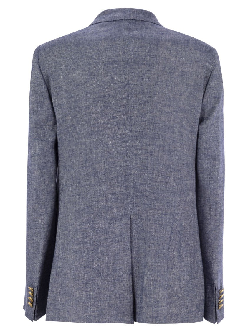 Tagliatore Paris - Linen And Viscose Double-Breasted Blazer