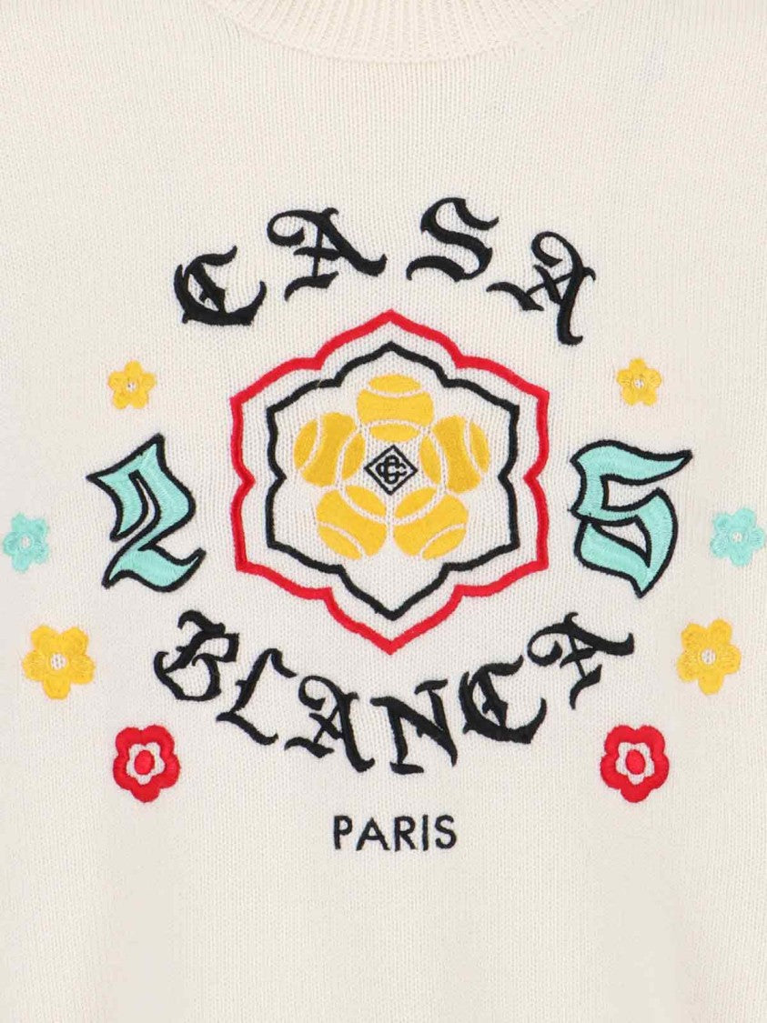 Casablanca “Emblem” Sweater Cream