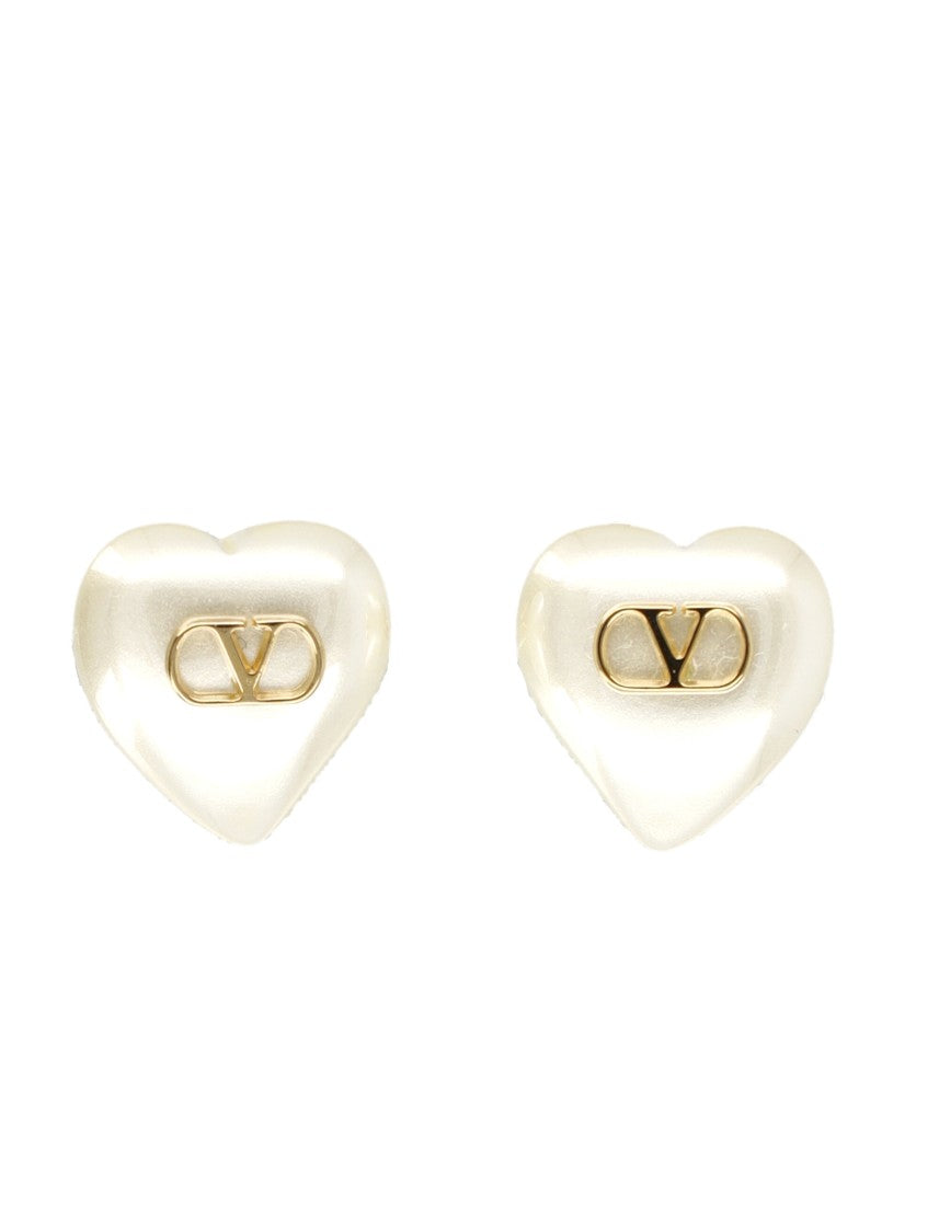 Valentino Garavani Heart V-Ring Drop Earrings