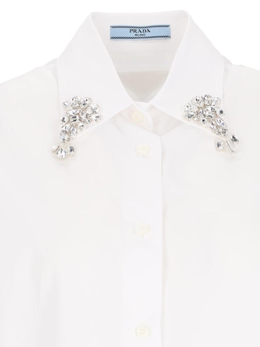 Prada Embroidered Shirt – White