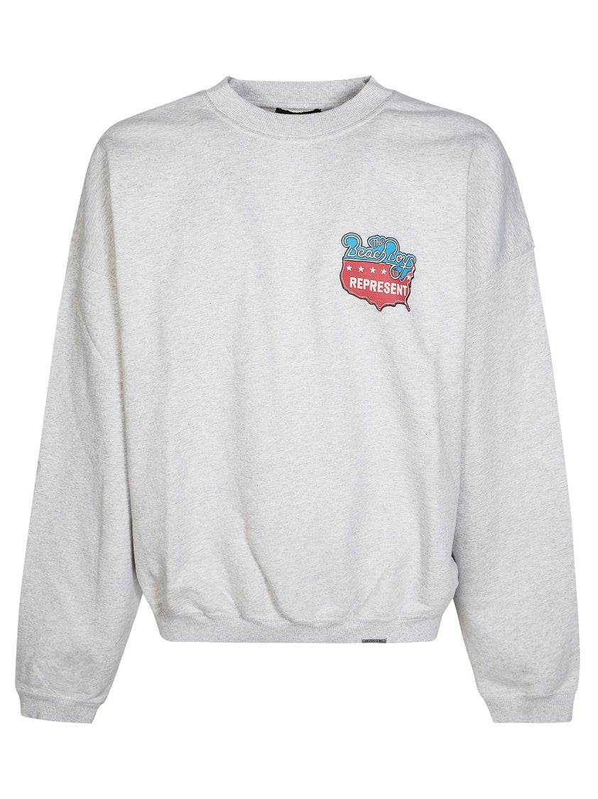 Represent Light Grey Beach Boys Americas Band Graphic Sweater
