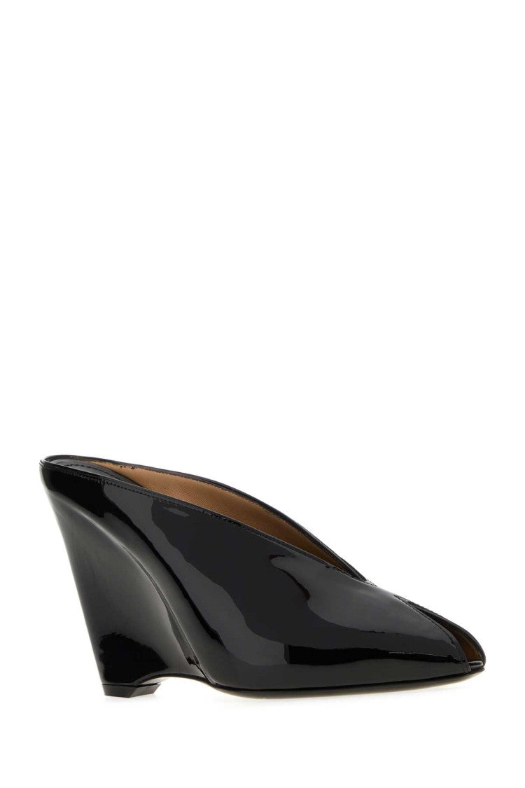 Salvatore Ferragamo Black Leather Alicia Mules