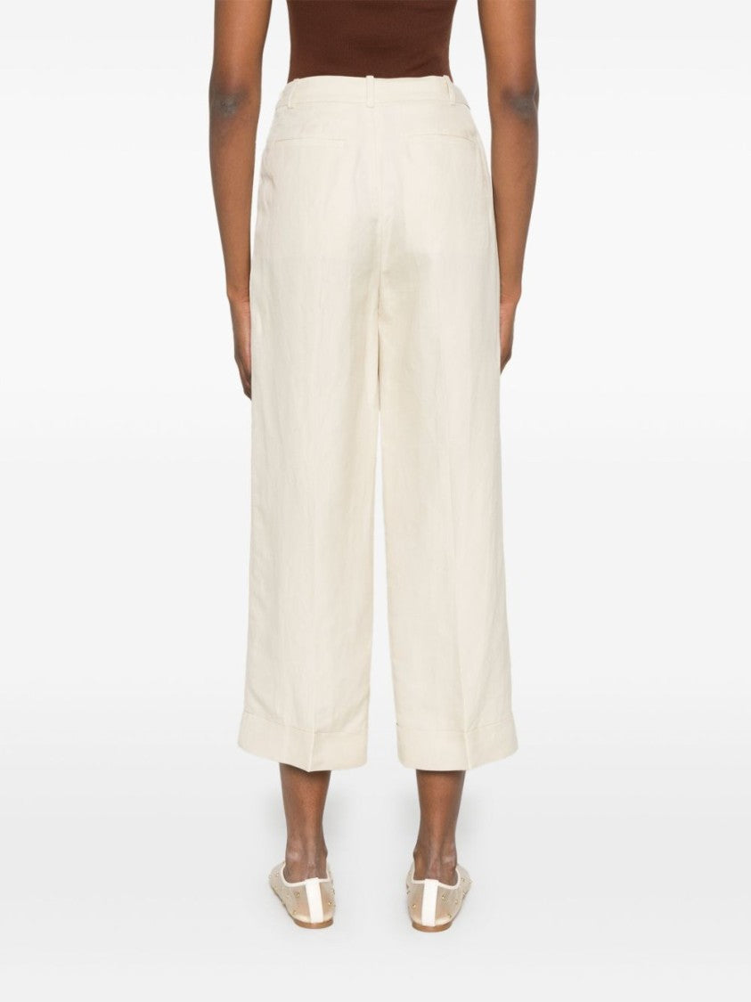 Lauren Ralph Lauren Ankle-Length Pleated Trousers With Concealed Zip