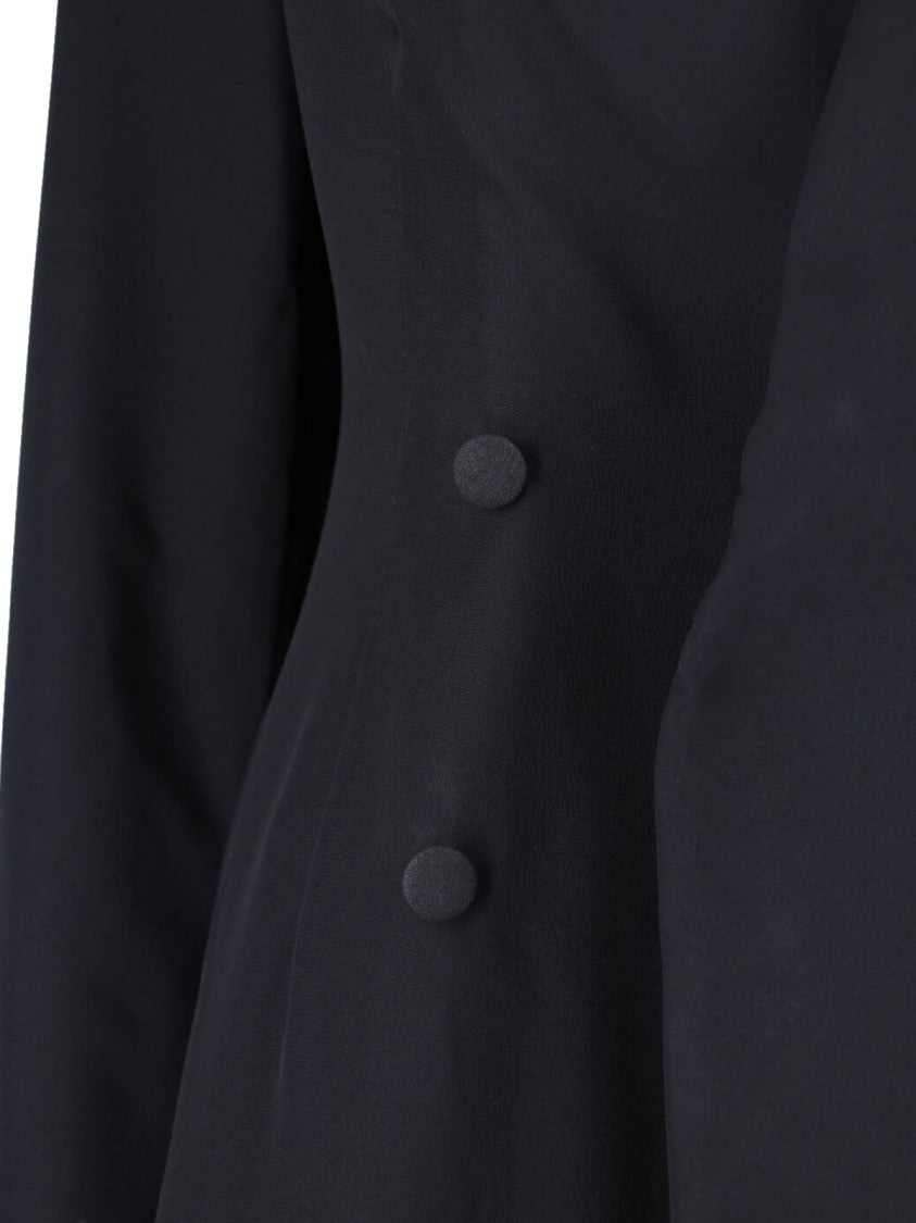 Maison Margiela Black Maxi Tailored Double-Breasted Dress