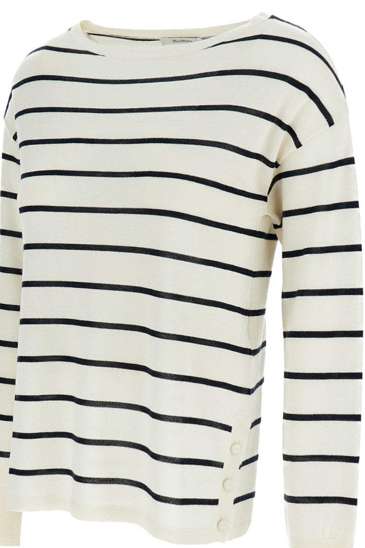 Max Mara Silk And Cashmere Striped Sweater