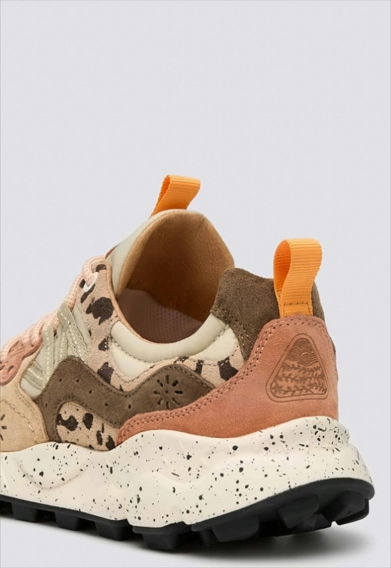 Flower Mountain Outdoor Sneakers With Animal-Print Inserts