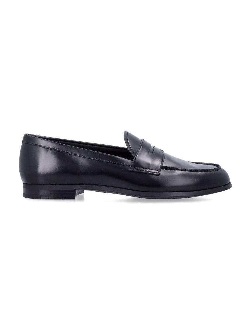 Church's Natalie Glossy-Smoked-Leather Penny Loafers