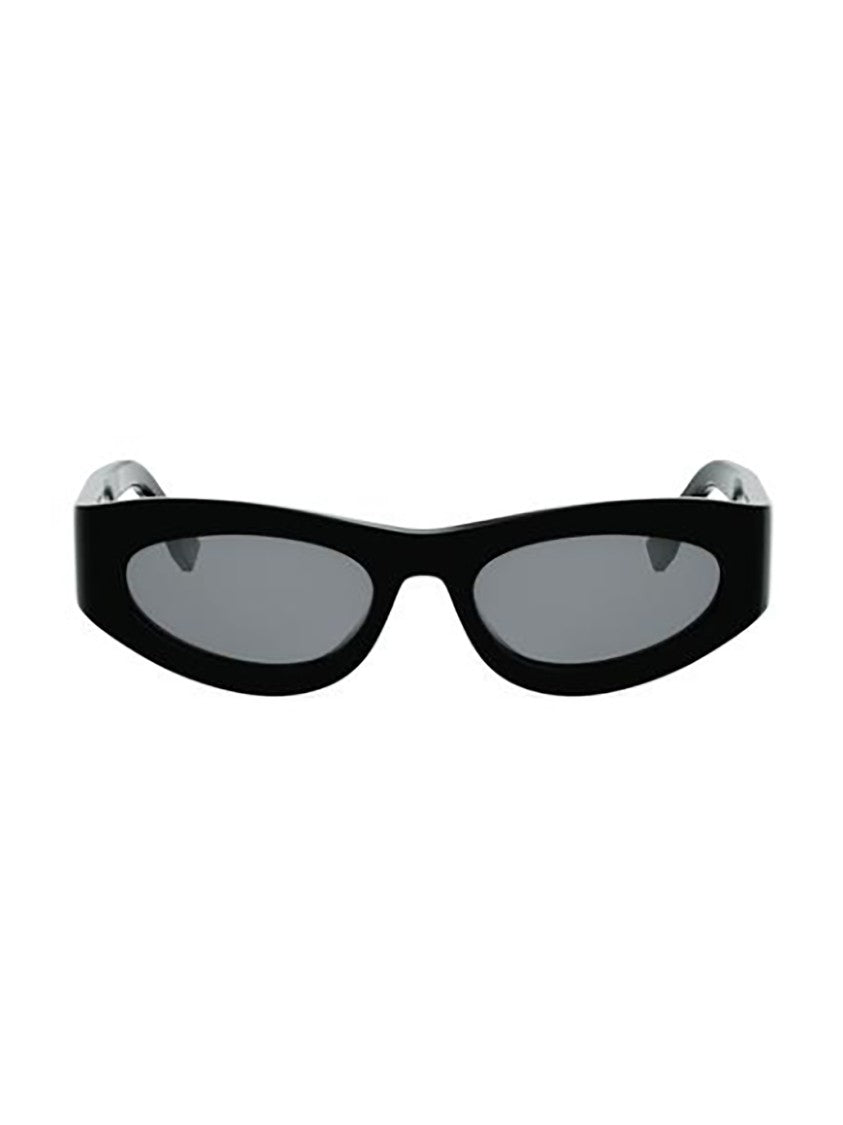 Fendi Black Fe40177u Narrow Oval Sunglasses