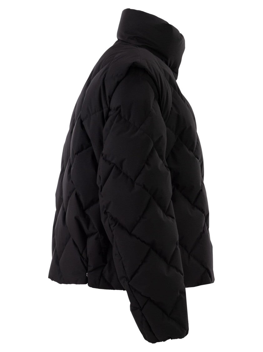Herno Matt Nylon Down Jacket With Detachable Sleeves