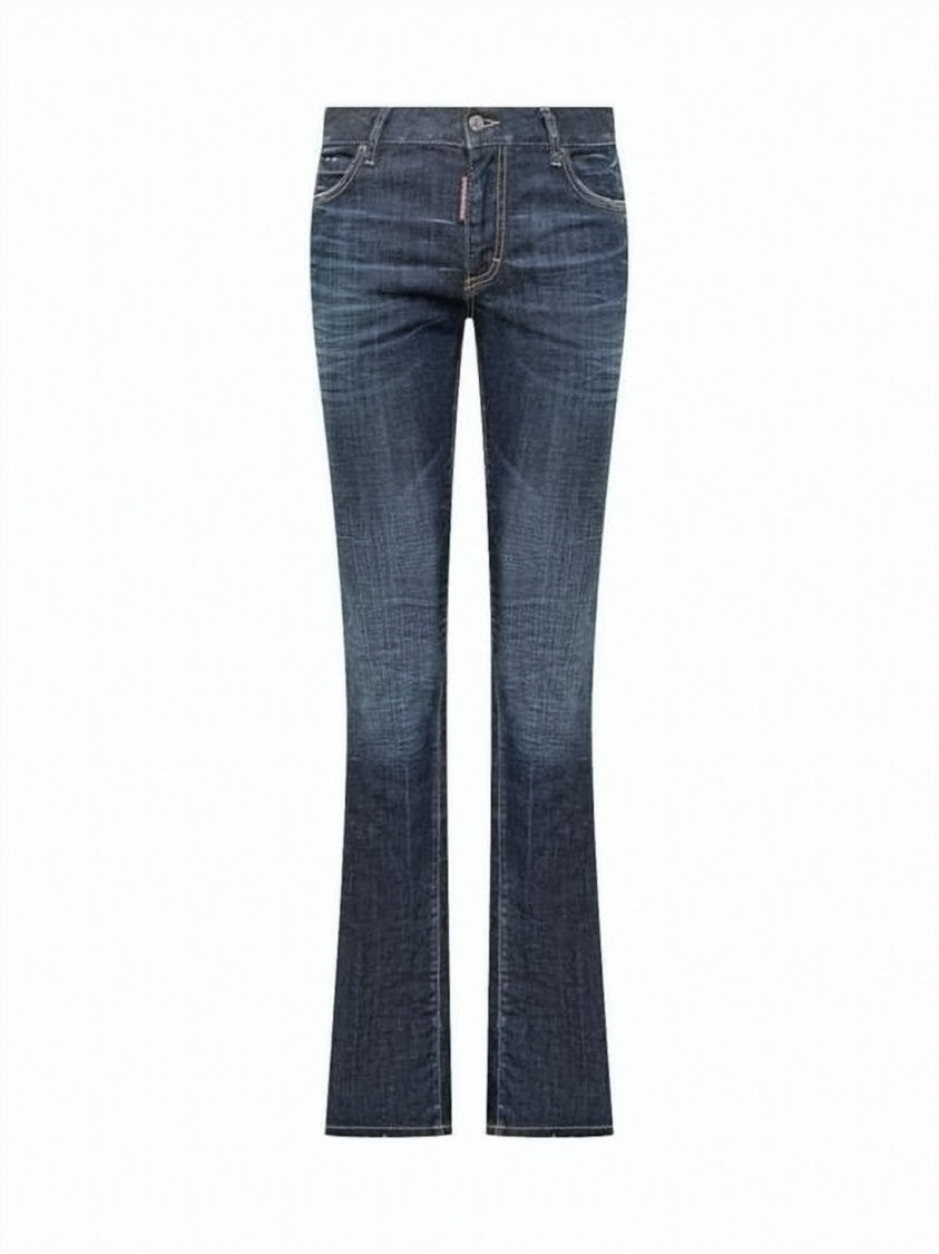 Dsquared2 Flared Denim Pants With Classic Five-Pocket Design