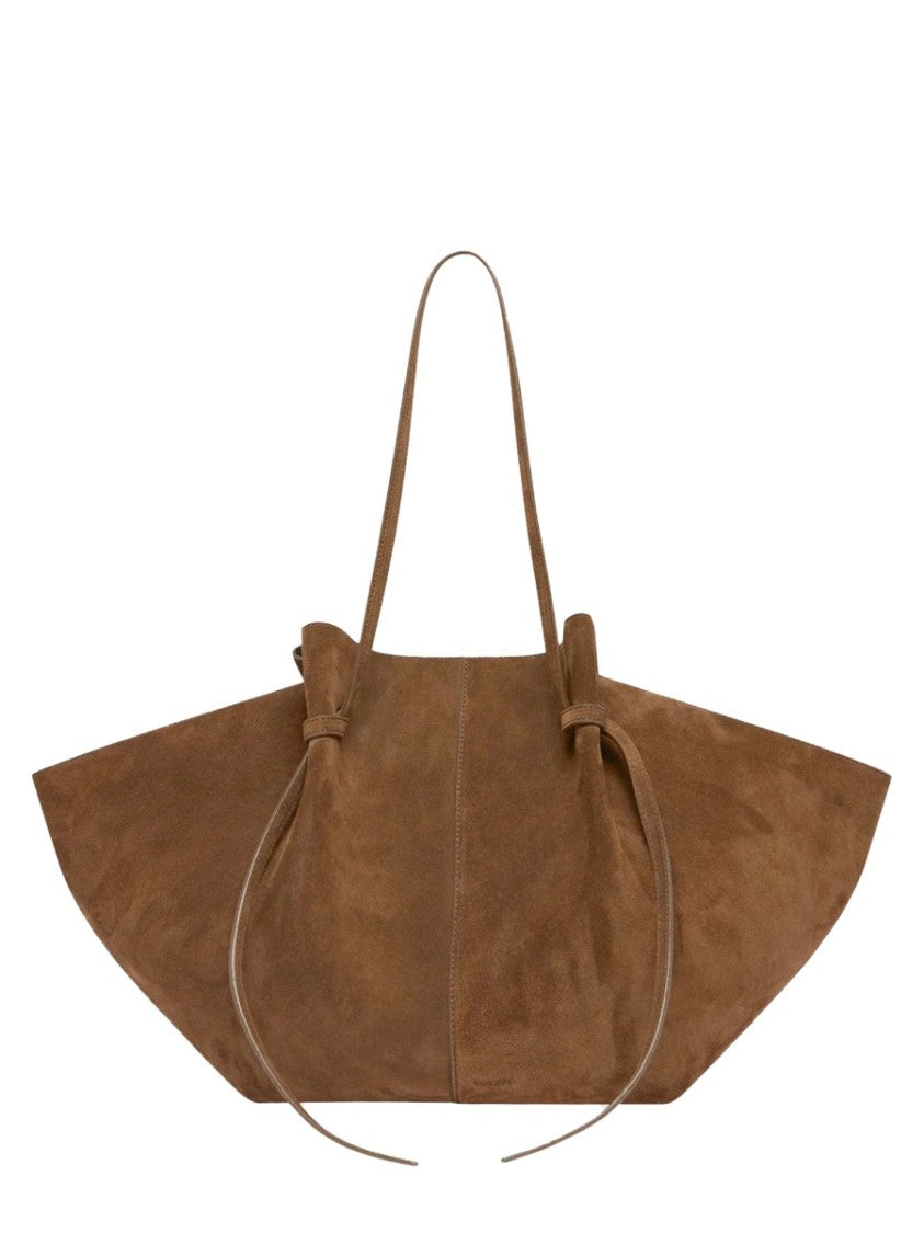 Yuzefi Winged Silhouette Suede Leather Tote Bag By Yuzefi