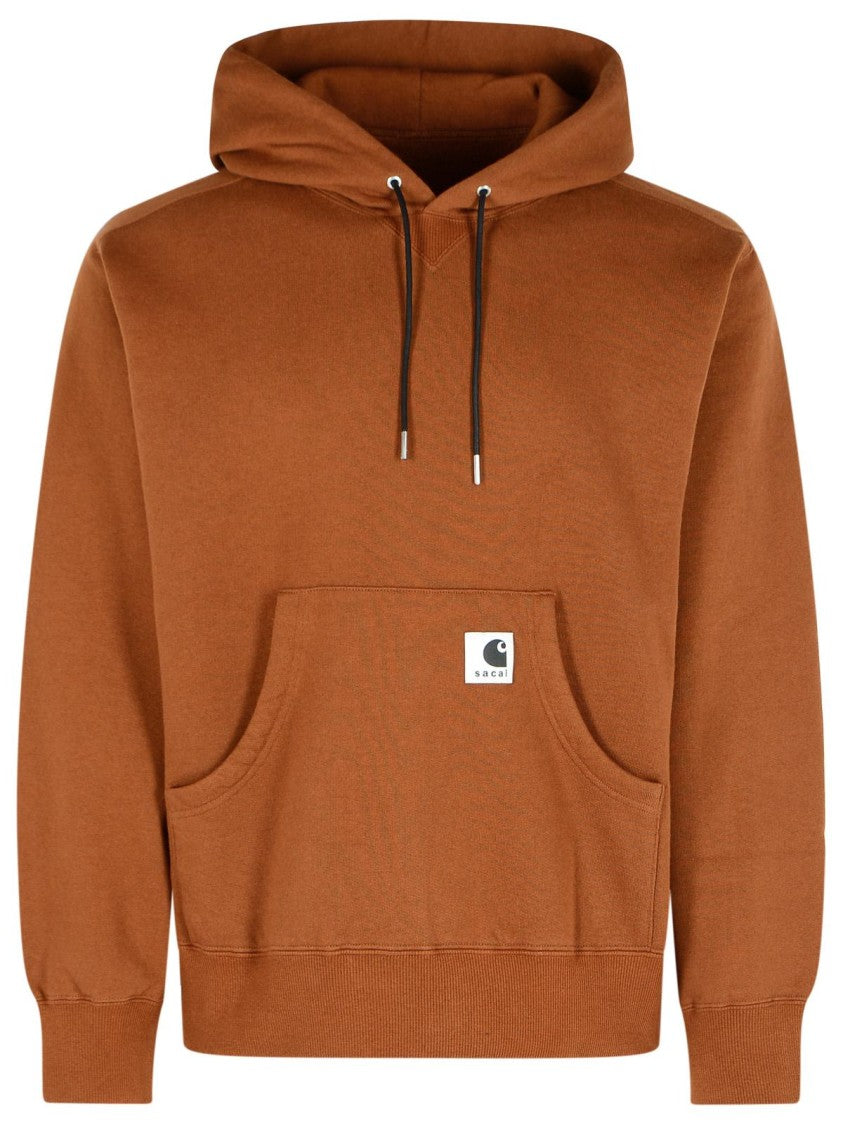 Sacai 'Charhartt Work In Progress' Brown Cotton Sweatshirt