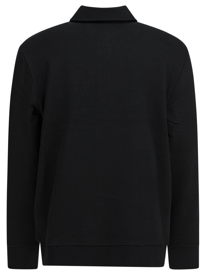 Vince Cotton Blend Zippered Polo Shirt