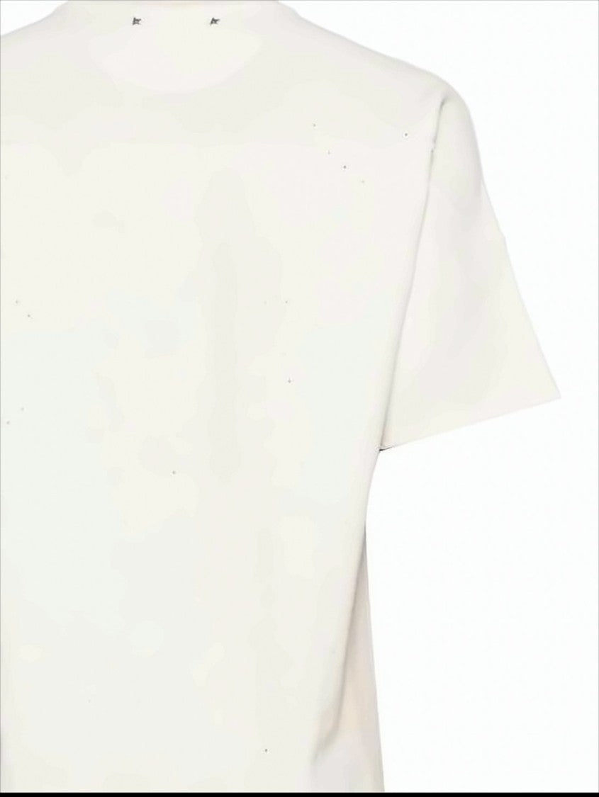 Golden Goose Distressed Cotton T-Shirt With Vintage Football Graphic