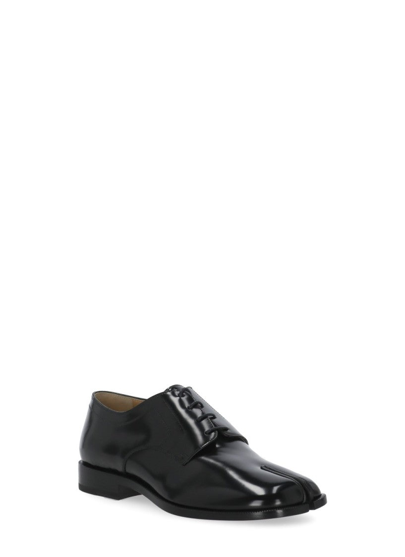 Maison Margiela Black Tabi Toe Patent Leather Brogues