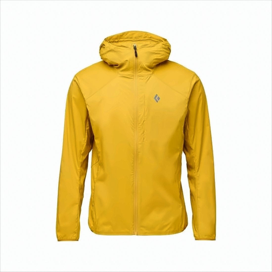 Black Diamond Streamlined Mustard Yellow Jacket With Fitted Hood