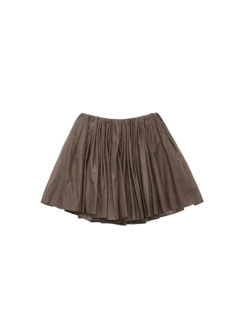 Amomento Gathered Waistband Mini Skirt With Flared Silhouette
