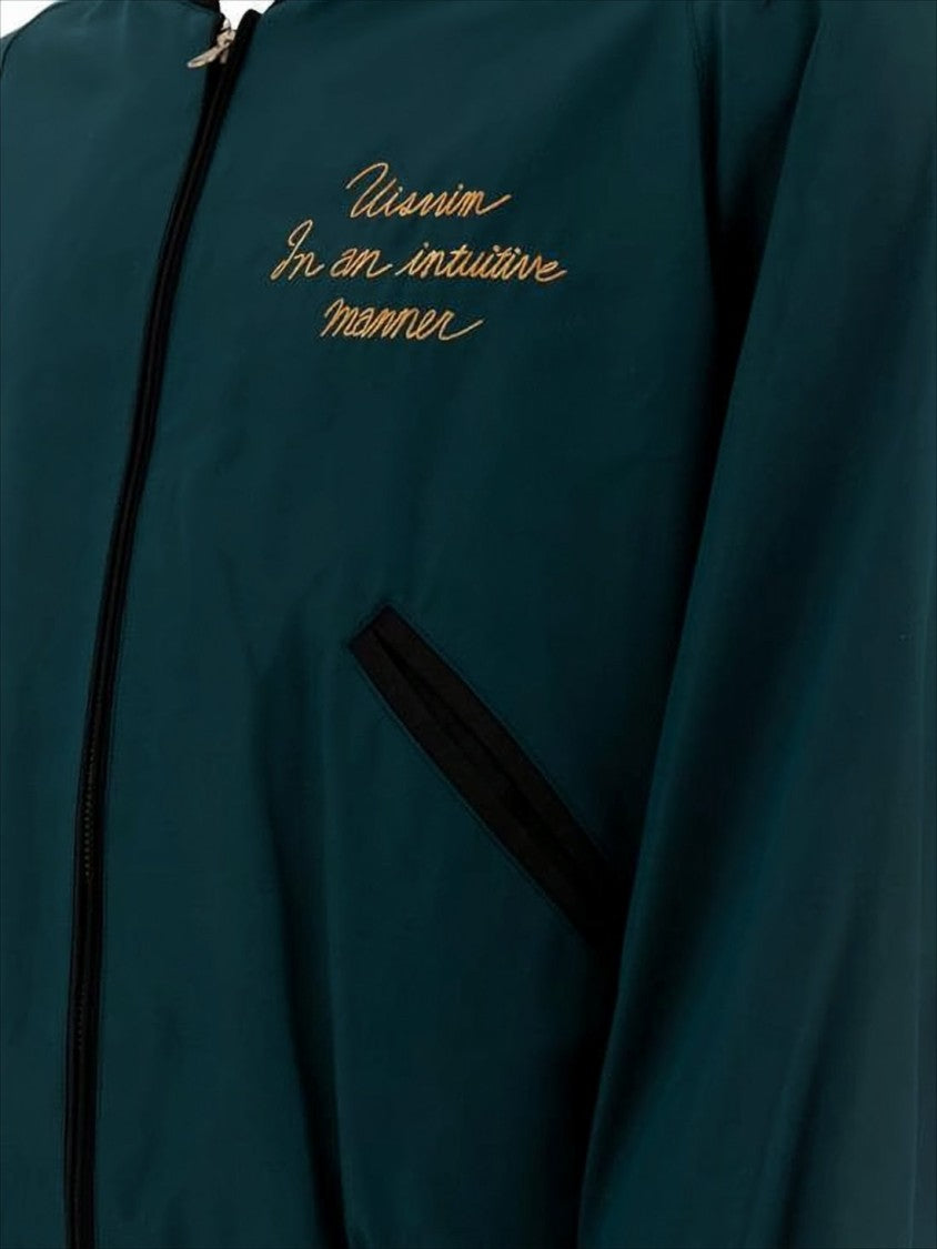 Visvim Cropped Deep Teal Jacket With Black Trim