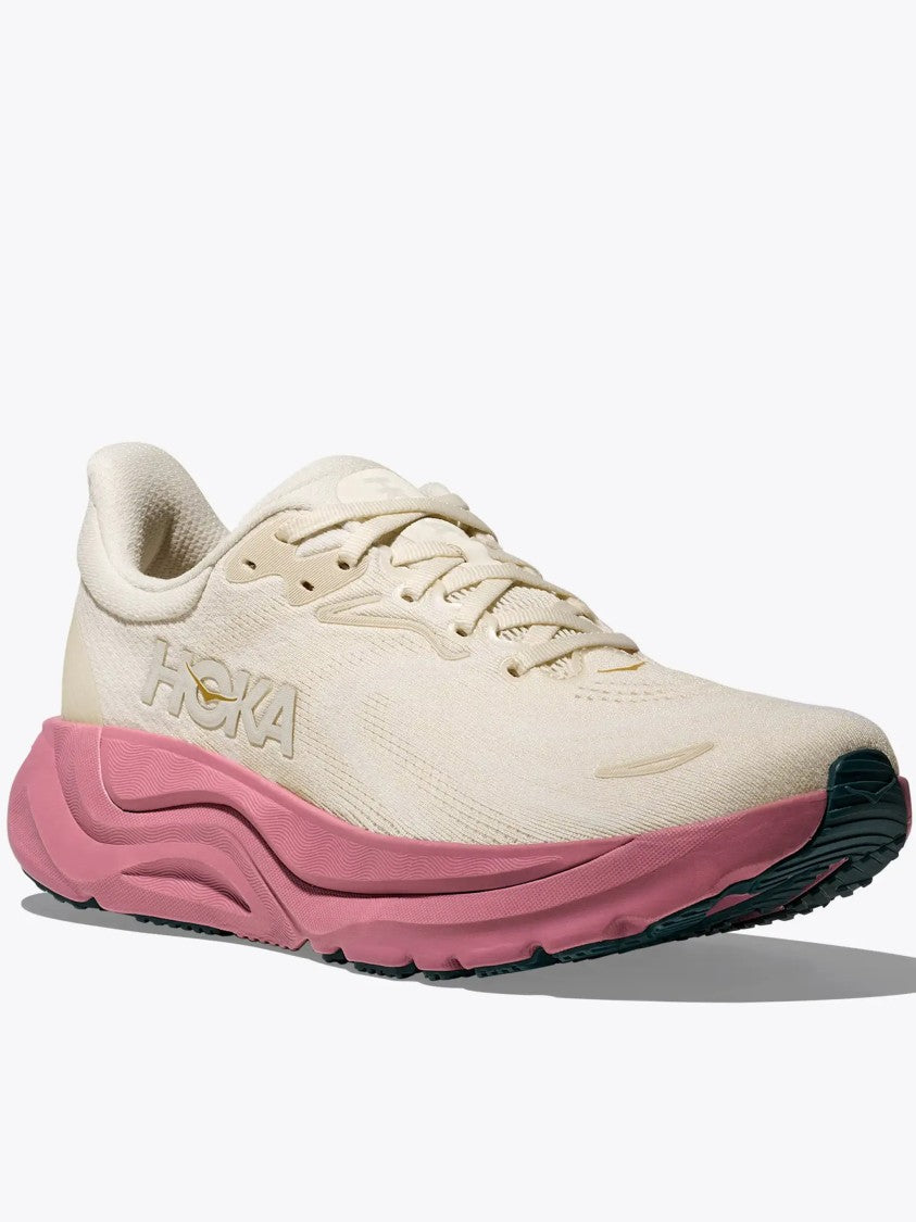 Hoka Beige Arahi 8 Streamlined Running Shoes