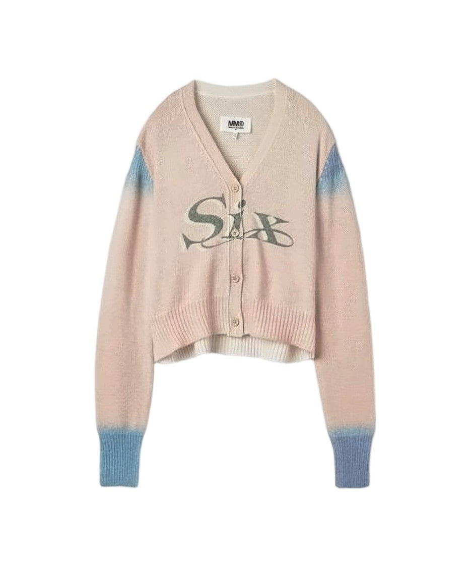 Mm6 By Maison Margiela Cropped V-Neck Cardigan