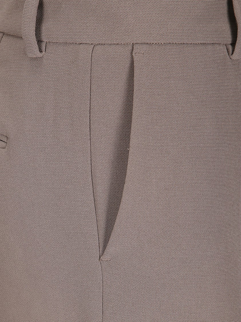 Alberto Biani Straight Leg Brown Trousers With Classic Waist