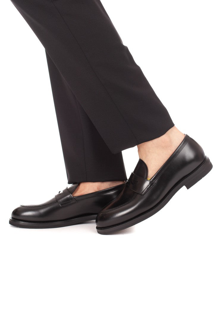 Henderson Brushed Leather Penny Loafers