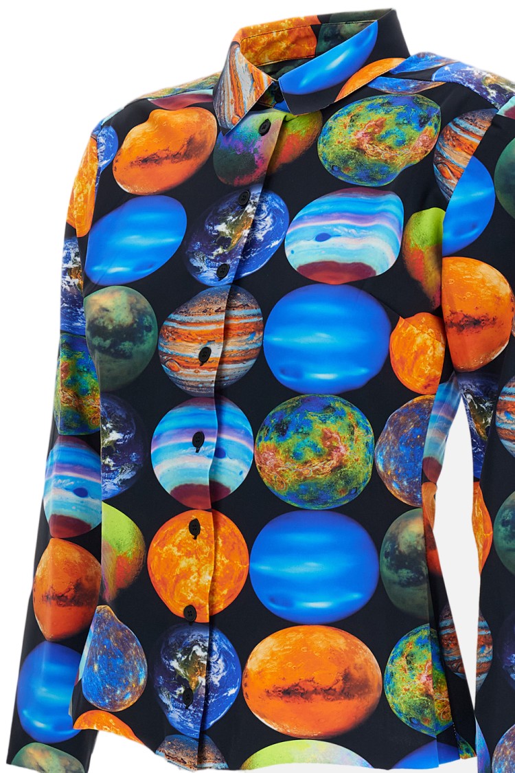 Irie' Multicolor Planet Print Casual Shirt