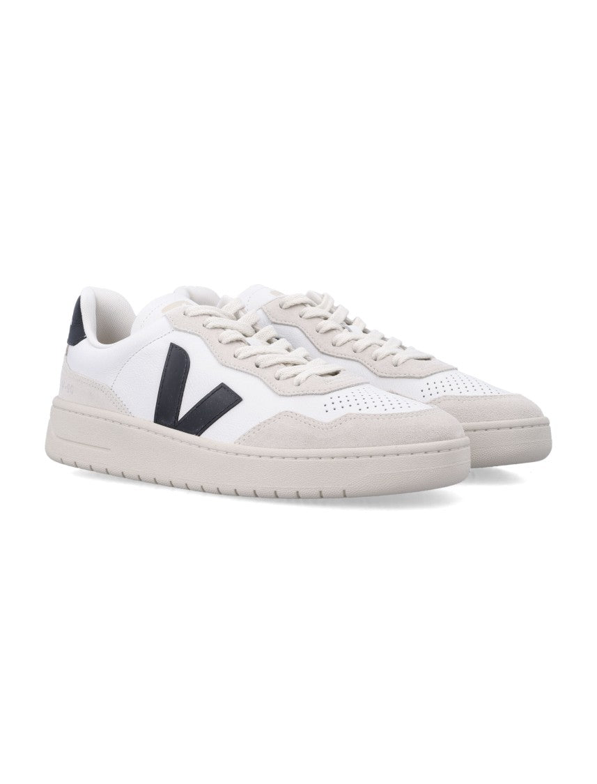 Veja V-90 Leather Sneakers In White