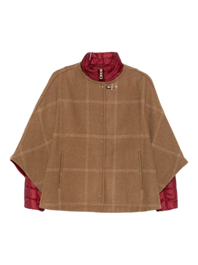 Fay Layered Beige Wool-Blend Jackets