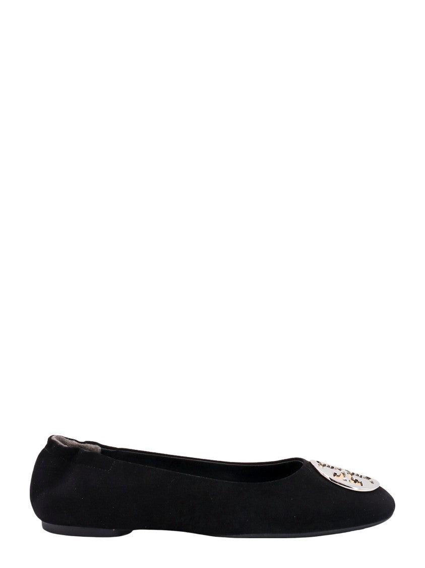 Tory Burch Black Suede Ballerinas