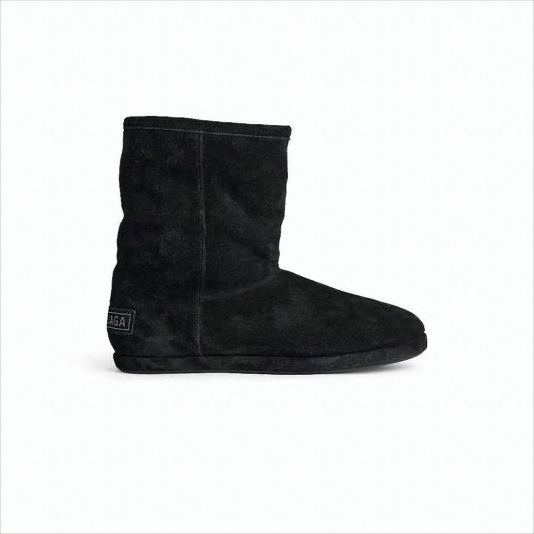 Balenciaga Mid-Calf Black Boots With Silhouette