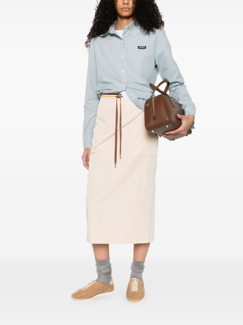 Miu Miu Blue Striped Poplin Classic Collar Shirt