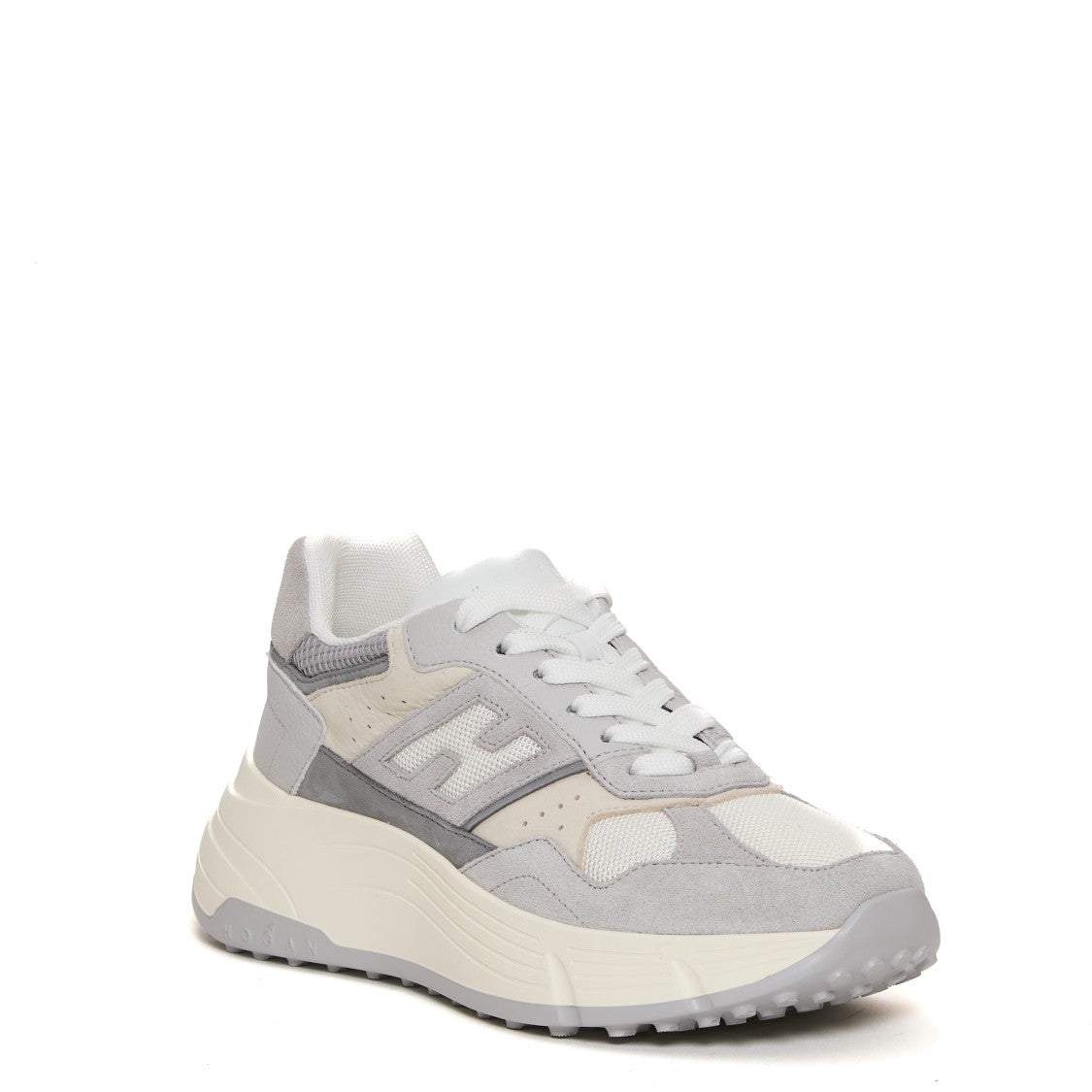 Hogan Hi Fi Bimaterial Grey Sneakers