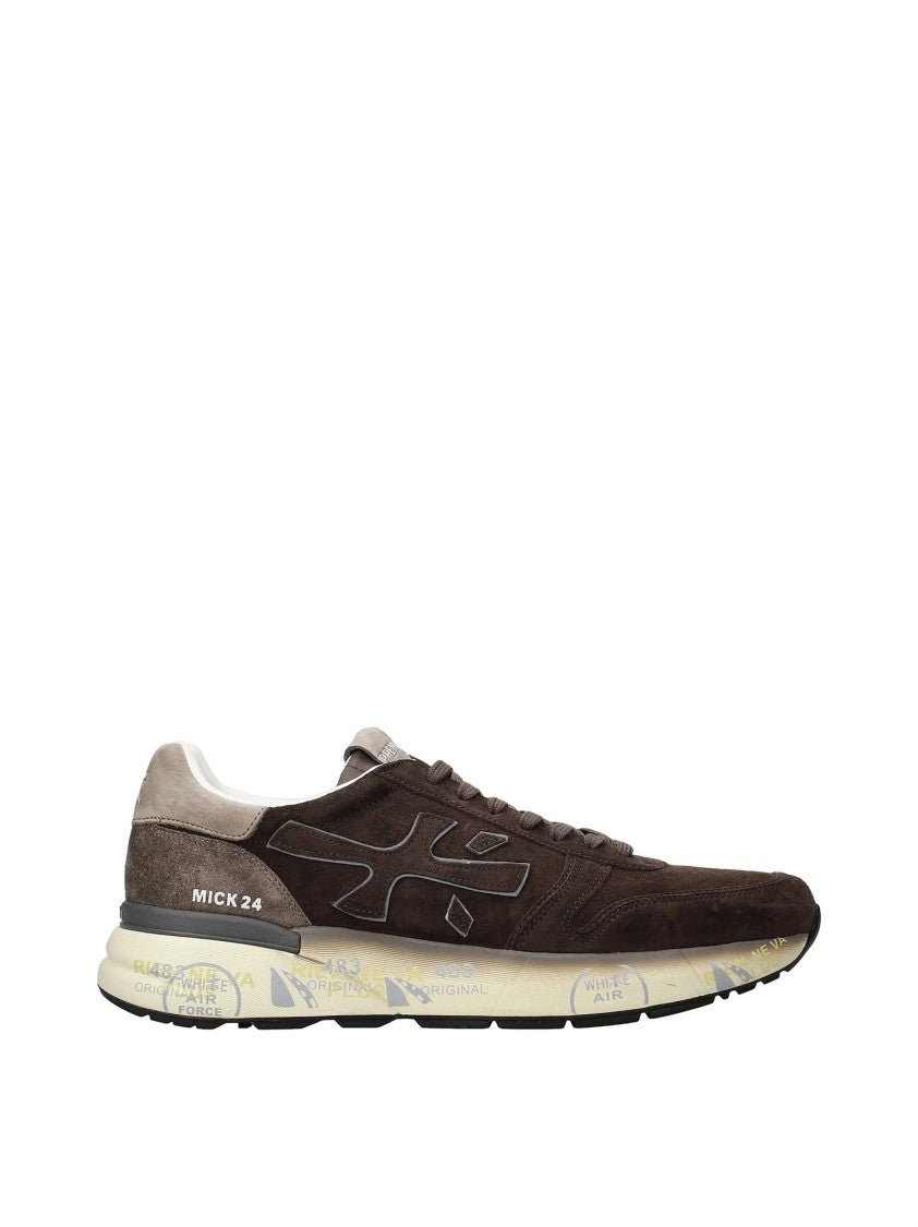 Premiata Dark Brown Low-Profile Suede Sneakers