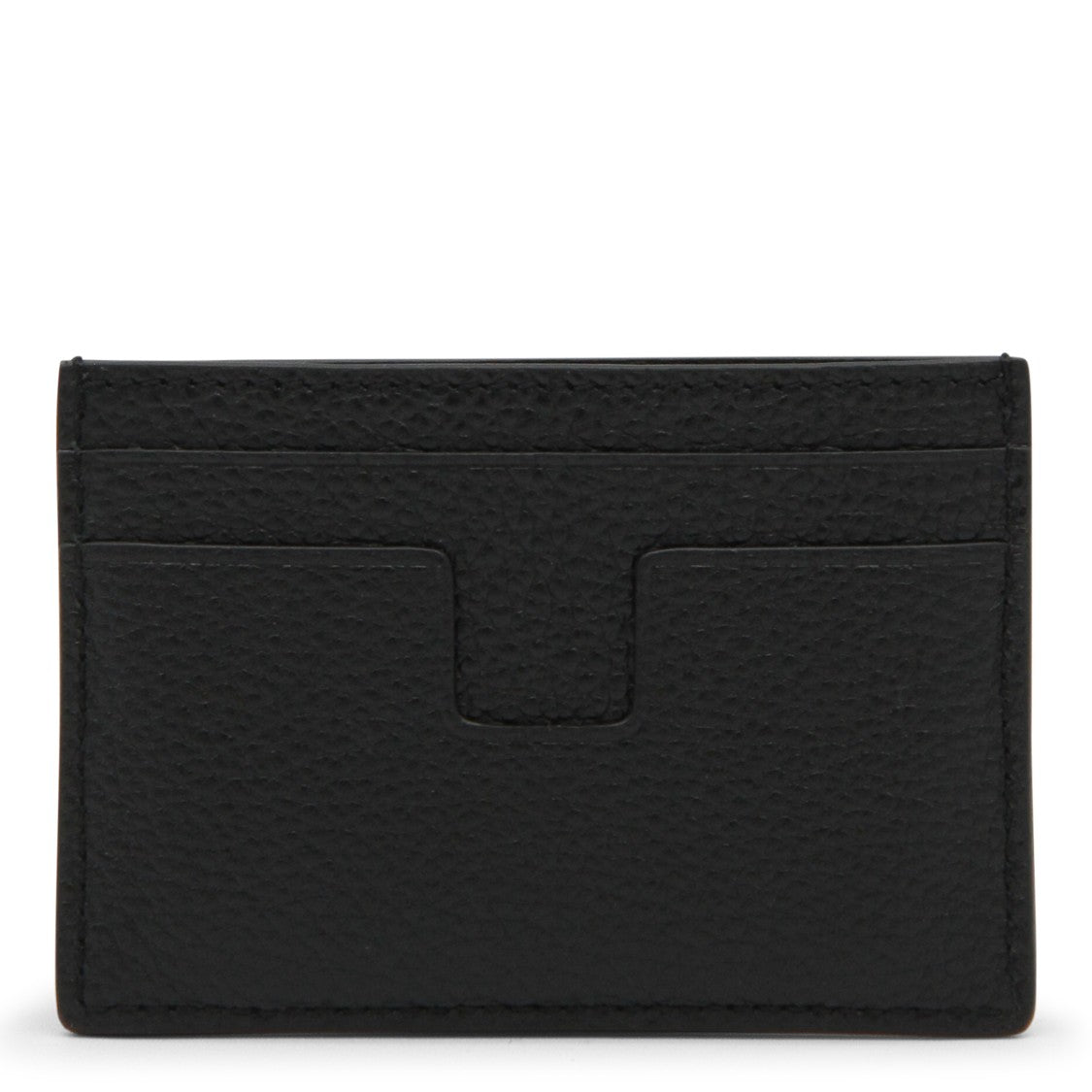 Tom Ford Compact Textured Black Wallet With Gold-Tone Logo
