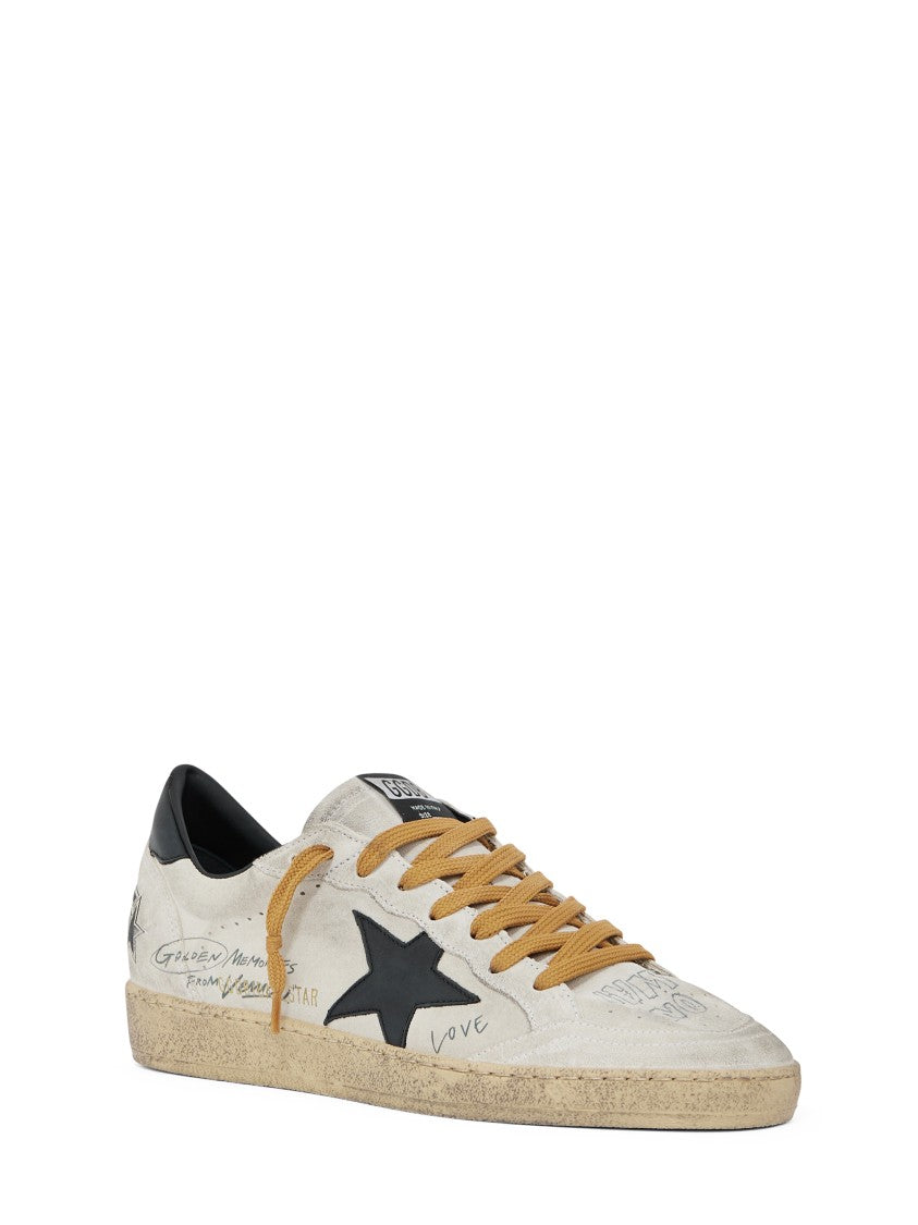 Golden Goose Suede-Upper Sneakers With Leather Star