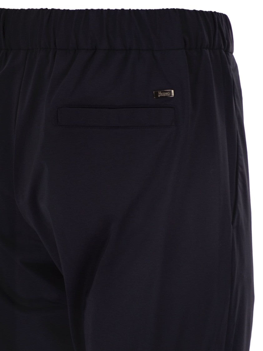 Herno Stretch Techno-Nylon Jogger Trousers With Pleats