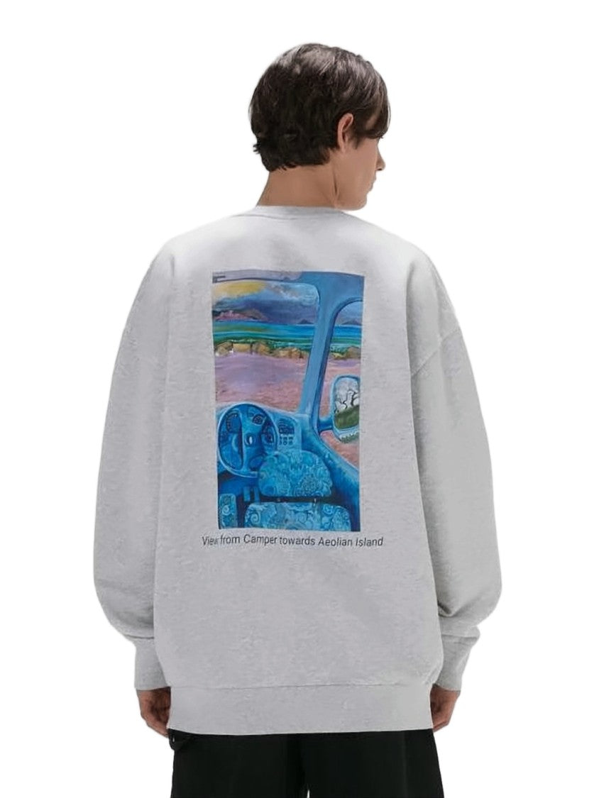 J. W. Anderson Relaxed-Fit Grey Long-Sleeve Sweatshirt With Artistic Print