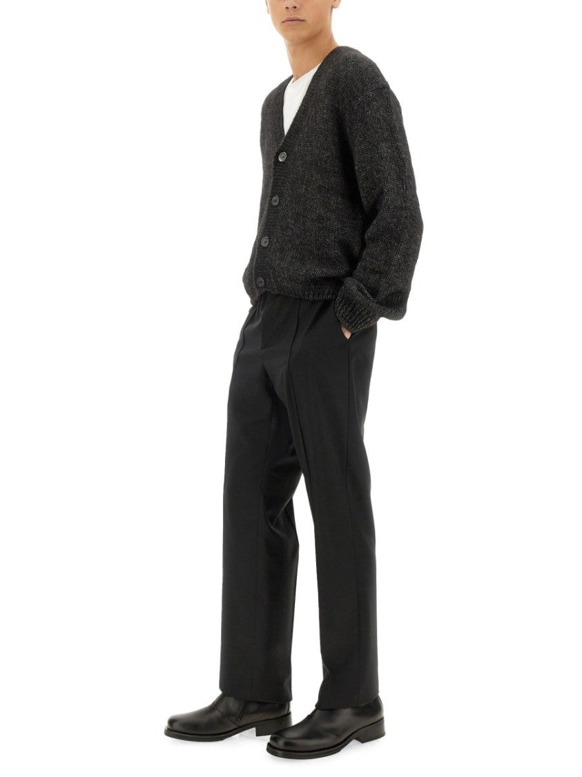 Our Legacy Cozy Alpaca-Wool Cardigan With Deep V-Neckline
